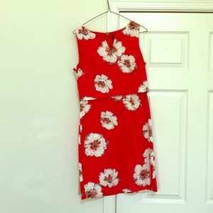Red-Pink Floral Dress. Worn Once